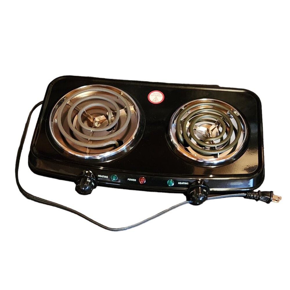 Very Gently Used One Time Portable Plugin Mainstays Double Burner